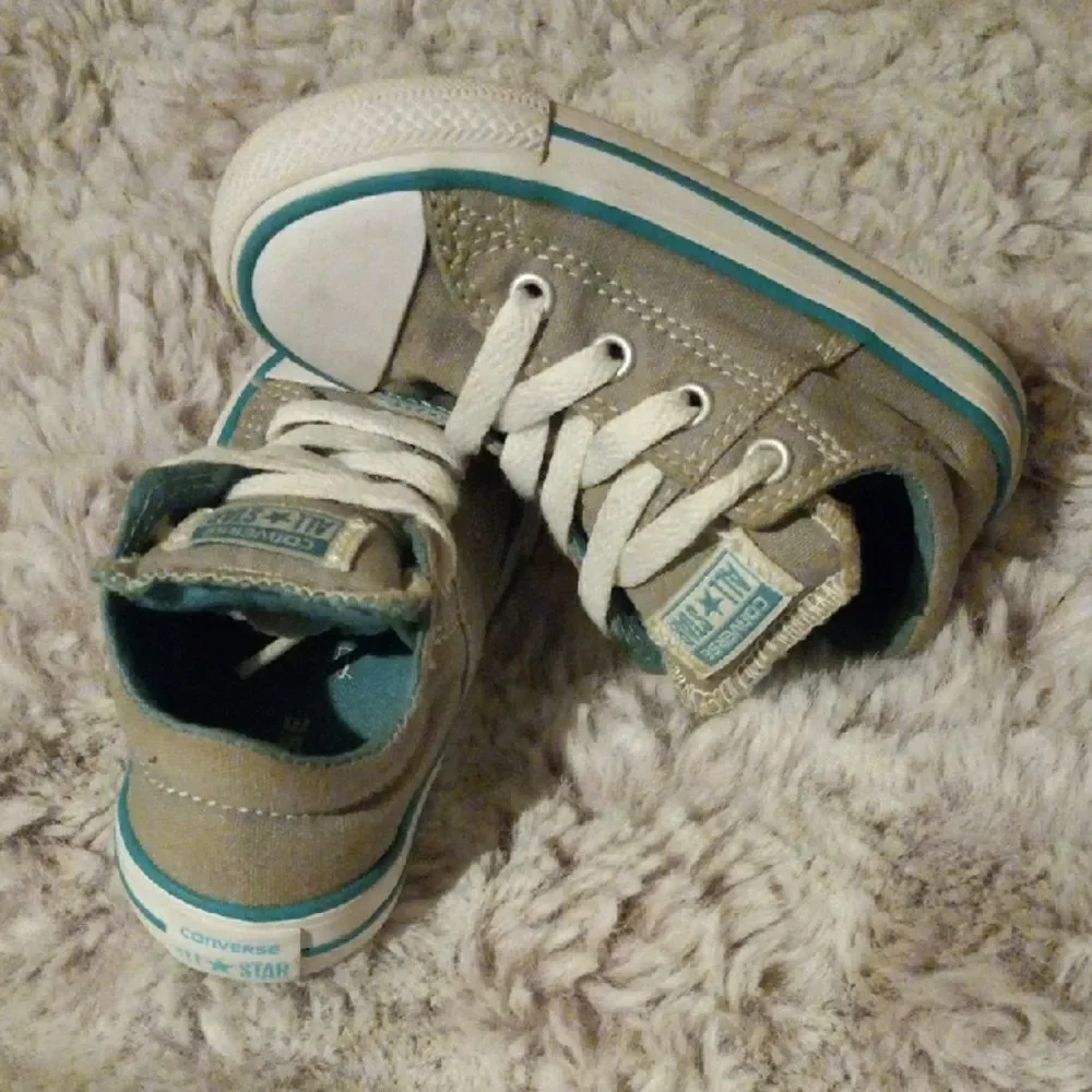 Baby Converse Gray and White Sneakers Classic Canvas Design